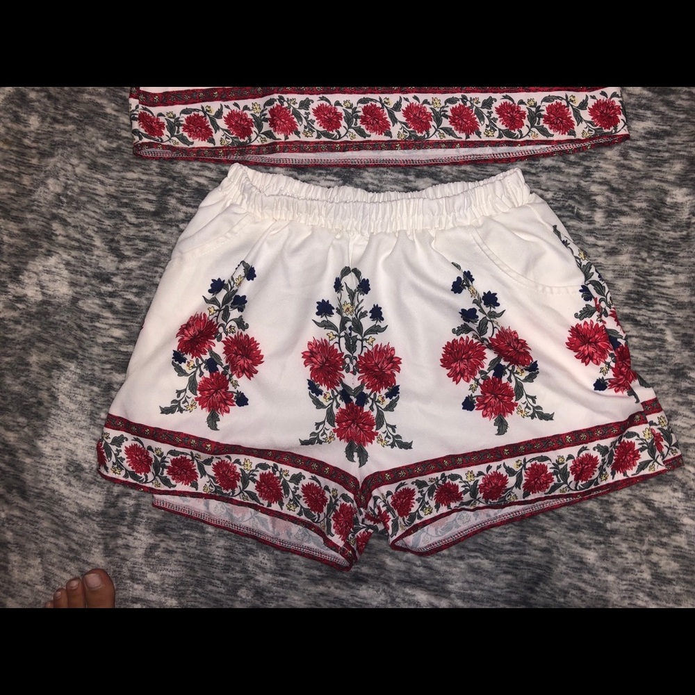 Two Piece Floral Romper